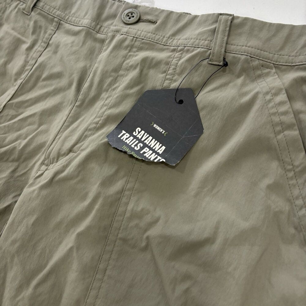REI Pants Womens Size 10 Savanna Trail Pants Green Outdoors NWT Hiking - Picture 2 of 7